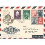 1954 German Hot Air Balloon post cover with Mit Ballonpost Salzburg special cachet. Good