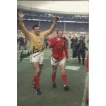 Football Gordon Banks and Ray Wilson 12x8 colour photo pictured celebrating after the 1966 World cup