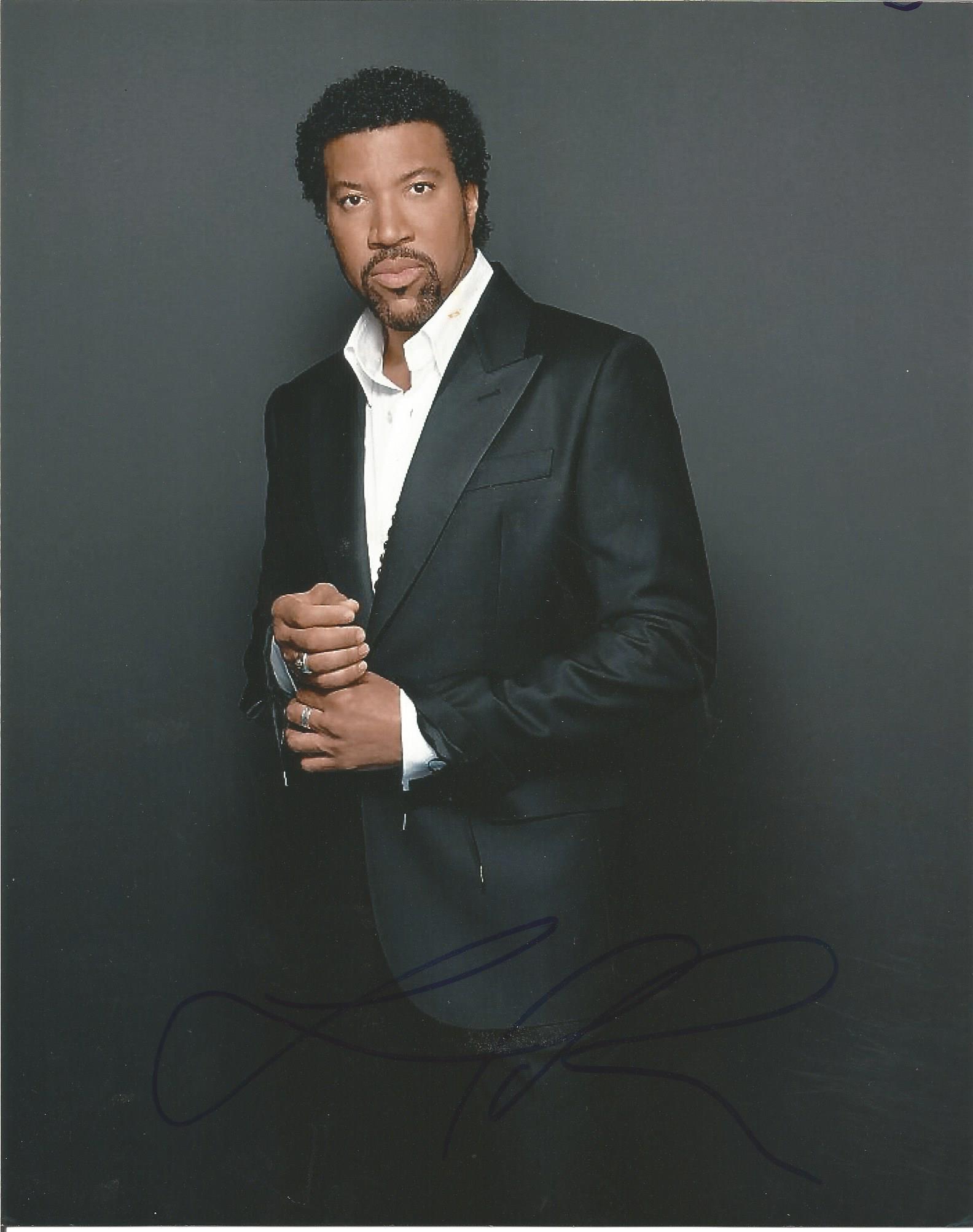 Lionel Ritchie signed 10 x 8 colour Photoshoot Portrait Photo, from in person collection autographed