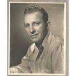 Bing Crosby signed 10x8 b/w photo. Slightly faded signature. Dedicated. Good Condition. All signed