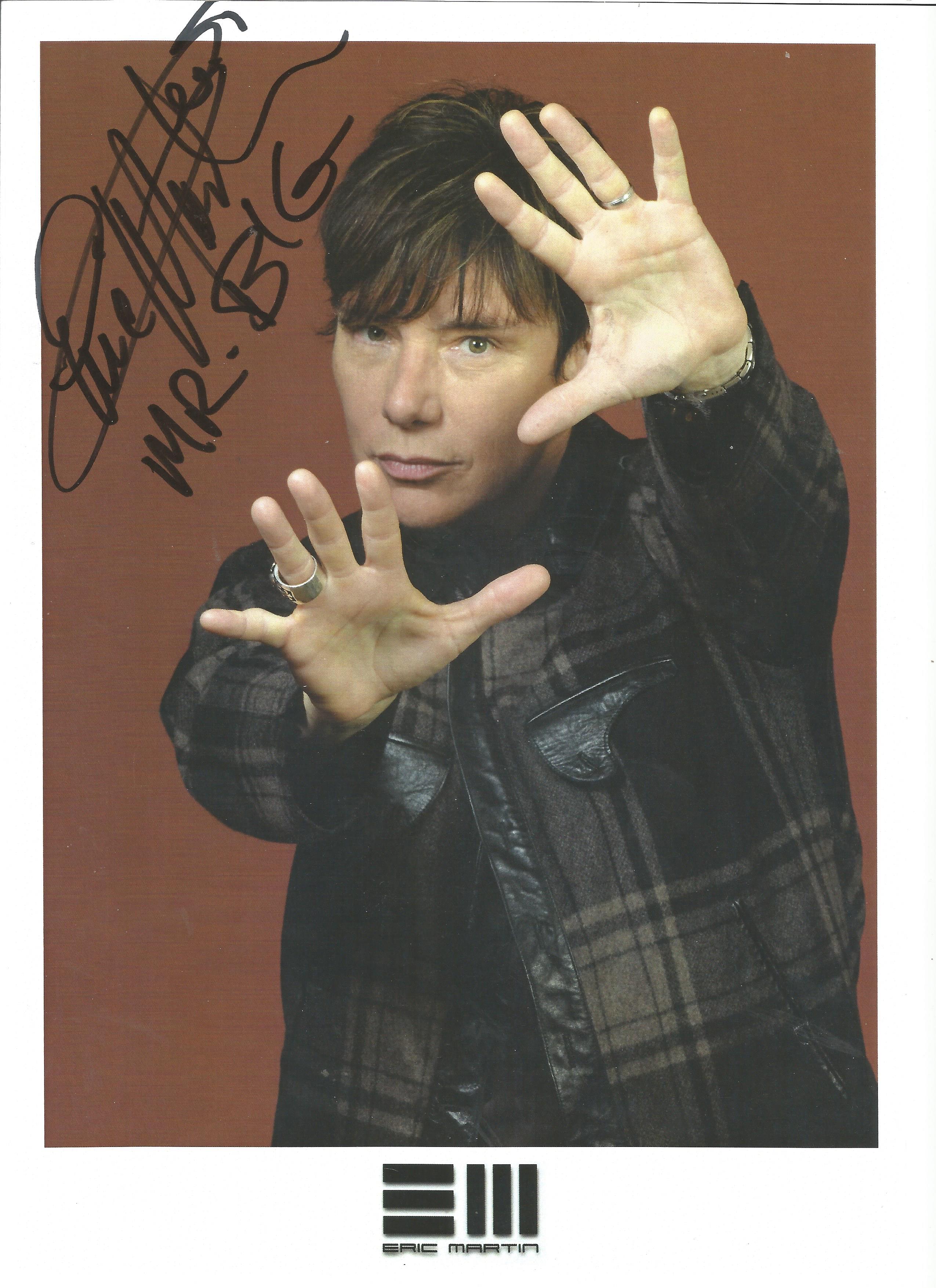 Eric Martin signed 12x8 colour photo. American rock singer/musician active throughout the 1980s,