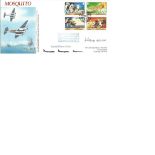 Flt Lt Malcolm Scott DFC 180 Mosquito Squadron WW2 Mosquitos signed Jersey 1994 Christmas FDC
