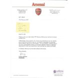 Arsene Wenger football manager signed TLS dated 23/2/07 regarding employment at Arsenal FC. Good