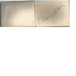 Vintage autograph book with 5 signatures. Doreen Stephens, Max Bacon, Billy Cotton, Pauline North,