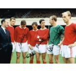 Arsenal footballers autographed football photo. High quality 16x12 colour photo signed by 1970s