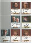 The World of Harry Potter autographed collection of Artbox trading cards. Twelve cards Includes