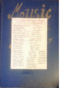 1950/60's scrapbook containing 50 music signatures. Among them are Dave Berry and Cruisers, Kitty