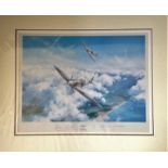 Battle Britain world war two mounted print 21x26 entitled Spitfire by the artist Robert Taylor