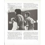 George Best Man Utd football legend signed b/w magazine page. Circa 1971. Good Condition. All signed