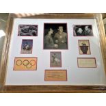 Emile Zatopec and Dana Zatopkova Athletics Olympic Legends 27x32 overall framed signature pieces