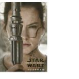 Daisy Ridley signed 12 x 8 Star Wars The Force Awakens colour. Rey is a fictional character in the