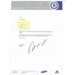 Jose Mourinho football manager signed TLS dated 8/3/07 regarding employment at Chelsea FC. Good