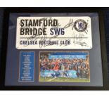 Football Chelsea FC 17x21 multisigned autograph presentation. Stamford Bridge street sign SW6 signed