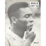 Pele Brazil football legend signed 8x6 b/w newspaper photo. Good Condition. All signed pieces come