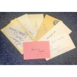 Classic British Actors signed card collection, Bernard Hepton, Andrew Cruickshank, Rosalind