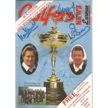 Golf Ryder Cup multisigned 1989 Golfers news souvenir magazine including 12 signatures from