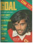 Bobby Charlton, Nobby Stiles, George Best and John Sadler signed Goal 12/8/72 magazine. Signed on