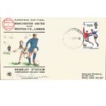 Bobby Charlton signed 1968 Football European cup Final Manchester United v Benfica FDC Postmarked