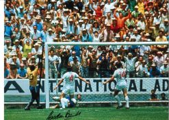 Gordon Banks, Autographed 16 X 12 Photo Depicting The England Goalkeeper Banks Making His Iconic