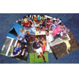 Football Collection ten 10x8 colour photos Internationals signatures include Marcel Desailly,