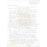 Sir Frank Whittle hand written one page letter to BC & Peggy in Canada with great detail on his