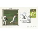 Richard Hadlee signed 1984 Benham Small Silk Cricket FDC. Good Condition. All signed pieces come