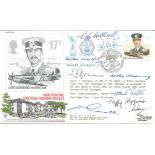 Ten WW2 aces and DFM winners signed 1987 Lord Dowding Sheltered Housing Appeal cover RAFAC29.