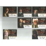 Harry Potter collection of seven Prisoner of Azkaban autographed Artbox trading card. Signed by