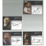 Harry Potter Collection of five Order of the Phoenix autographed Artbox trading card. Signed by