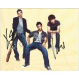 Jonas Brothers signed 10x8 colour photo. Good Condition. All signed pieces come with a Certificate