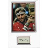 Bjorn Borg signed autograph presentation. High quality professionally mounted 17 x 11 inch overall