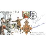 Bert Trautmann and Bobby Charlton signed 2001 Truce in Trenches cover AK863. Good Condition. All