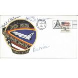 Nasa Astronauts Robert Gibson, Bill Nelson and Bolden signed 1988 Space Shuttle cover with KSC