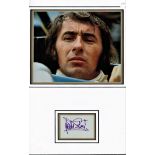 Sir Jackie Stewart signed autograph presentation. High quality professionally mounted 17x13 inch