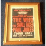 The Who Small Faces and Paul Jones presentation. Big show reproduction New Zealand Concert Poster