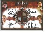 Daniel Radcliffe, Stanislav Janevski, Robert Pattinson and Clemence Poesy signed Harry Potter