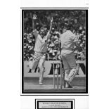 Rodney Hogg cricket signed autograph presentation. High quality professionally mounted 18x13 inch