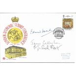 Edward Heath, James Callaghan, Michael Foot signed 1984 Economic Summit FDC. Good Condition. All