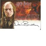 David Bradley as Argus Filchsigned Harry Potter Goblet of Fire autographed Artbox trading card. Each