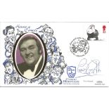 Bruce Forsyth signed 1998 Heroes of Comedy Benham Les Dawson FDC. Good Condition. All signed
