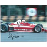 Jody Scheckter Formula 1 driver signed 10 x 8 colour action photo. Good Condition. All signed pieces