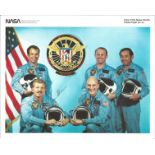 Loren Shriver NASA Astronaut signed Space Shuttle mission crew 10 x 8 colour litho photo from