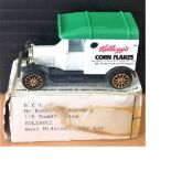 Historic Kelloggs T Ford die cast model delivery van made by Corgi in original box. Good