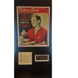 Pat Boone 22x13 overall mounted signature piece includes 12x10 Picture Show Magazine cover from