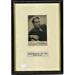 Douglas Montgomery 12x9 framed and mounted signature piece includes 6x4 signed b/w photo and name