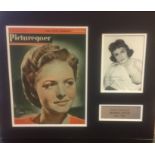 Donna Reed 15x19 overall mounted signature piece includes 9x11 colour Picturegoer magazine cover