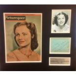 Margaret Lockwood 16x19 overall mounted signature piece includes 12x10 Picturegoer magazine cover