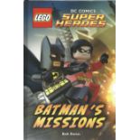 Lego DC Comics Super Heroes Batman Missions hardback book signed inside by Batman Adam West and