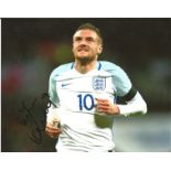 Jamie Vardy Signed Leicester & England 8x10 Photo. Good Condition. All signed pieces come with a
