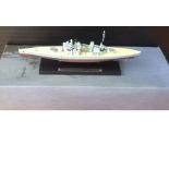 World War Two small scale model Battleship HMS Prince Of Wales in original box. HMS Prince of